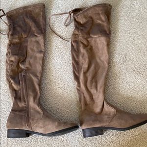 Francesca’s Tan Over the Knee Boot